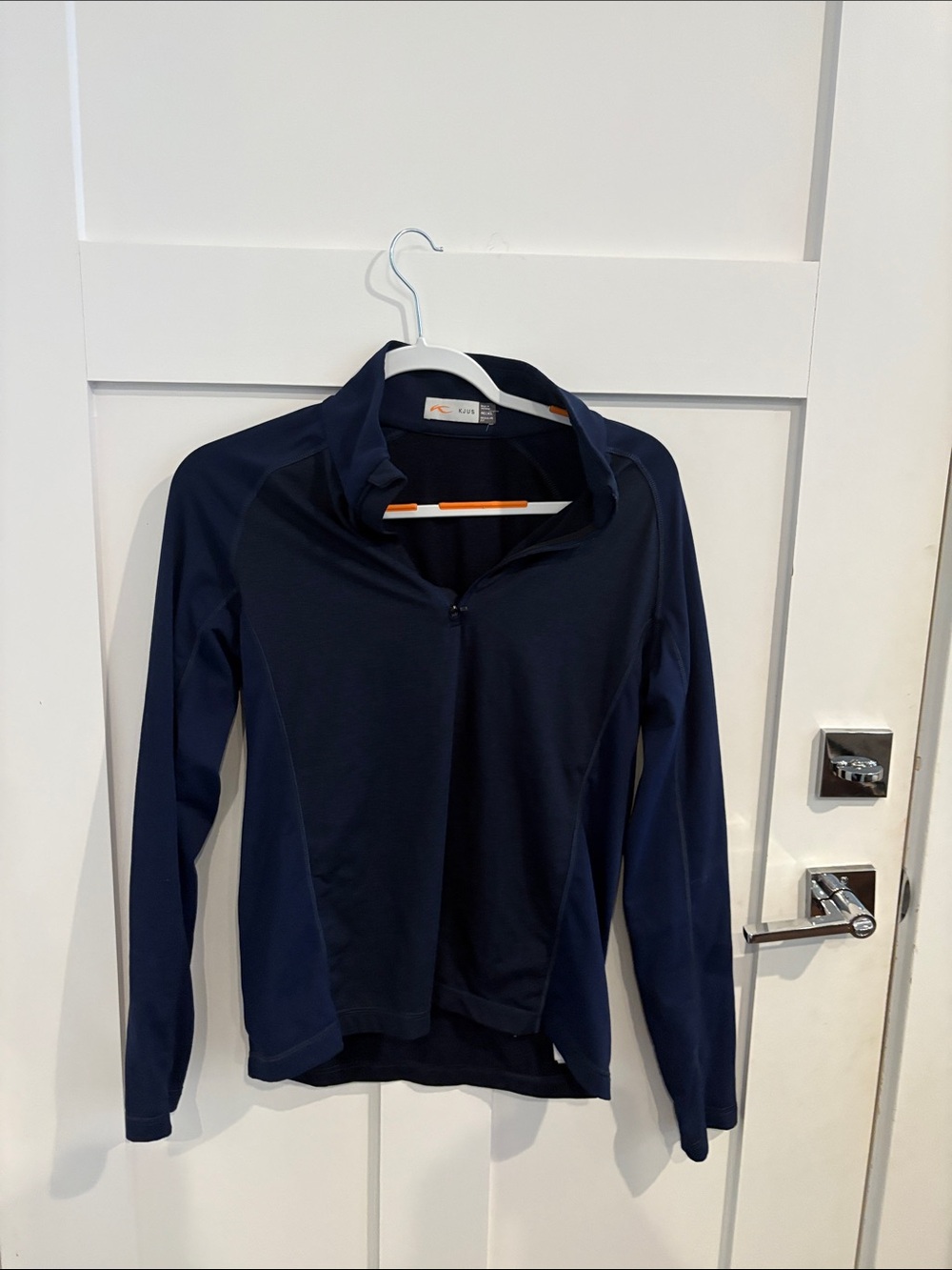 Men’s Navy Quarter-Zip Long Sleeve Performance Top